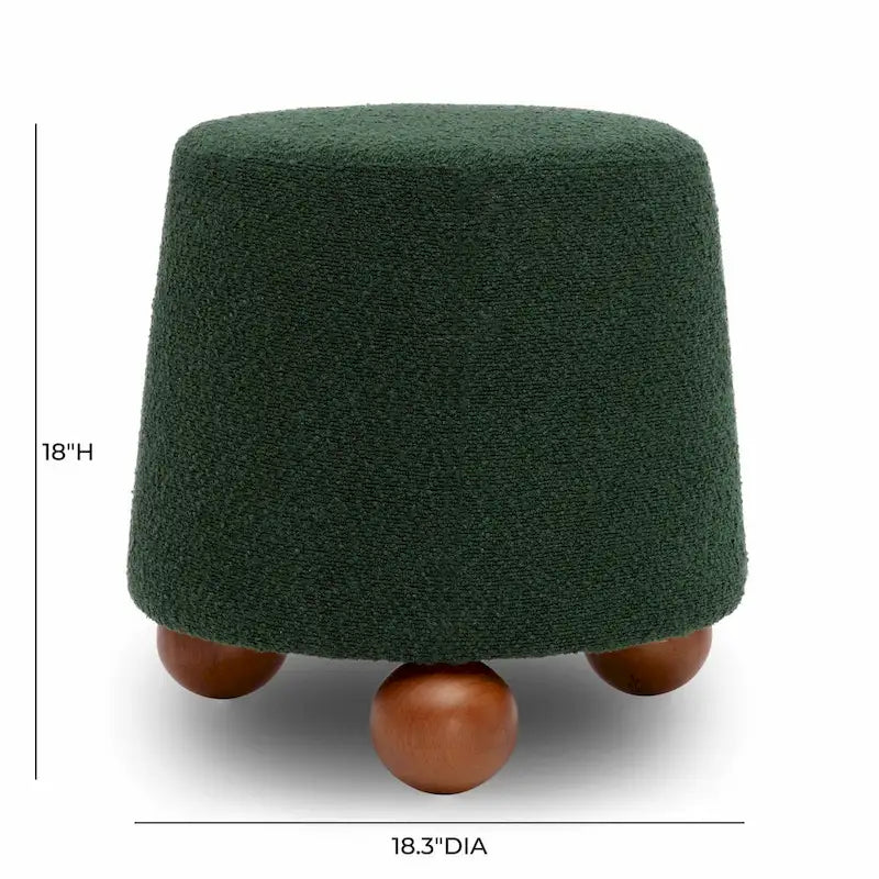 Classic Scandinavian Stylev Upholstered Stool
