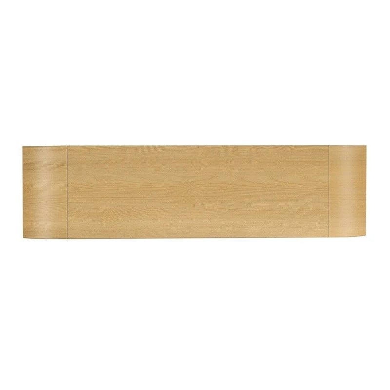 Wood Curved Corner Cabinet with Adjustable Shelves and 4 Door